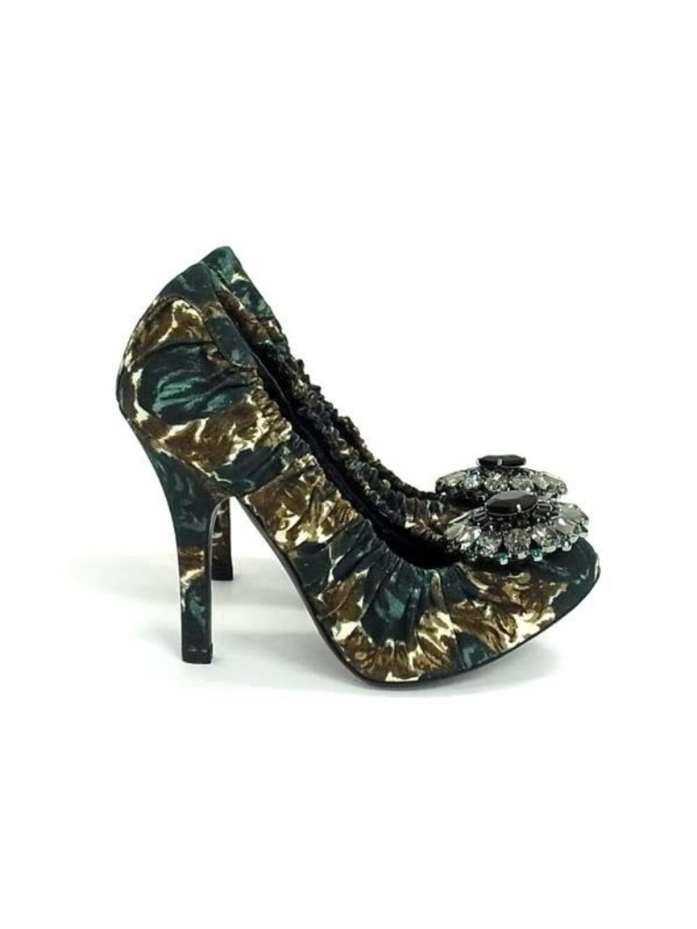 Dolce & Gabbana Canvas Pumps Shoes Green - Picture 2 of 6